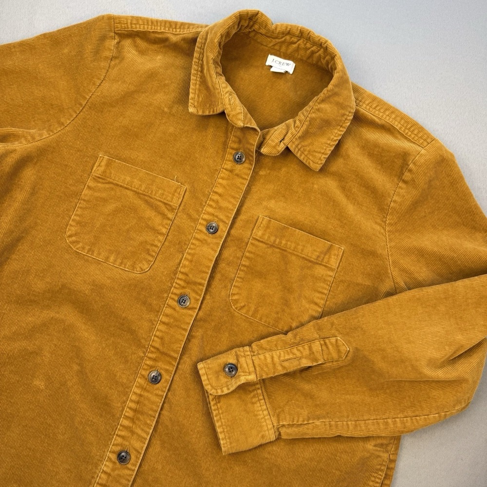 J Crew Cotton Stretch Corduroy Shirt-Jacket in Golden Brandy | Sz Medium